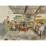 RL Whitley (British 20th century): The Cattle Market