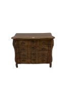 Small Continental oak four drawer chest