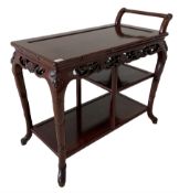 Chinese rosewood tea trolley