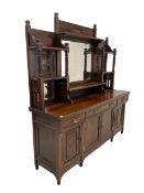 Early 20th century rosewood mirror back sideboard