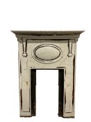 Painted cast iron fireplace