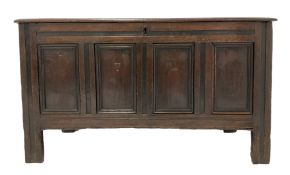 18th century panelled oak blanket chest