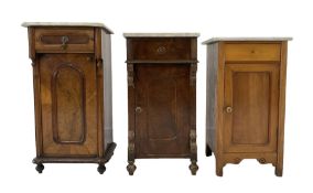 Three late 19th/early 20th century bedside pot cupboards