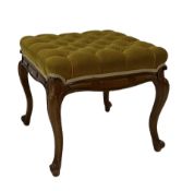 Victorian walnut stool