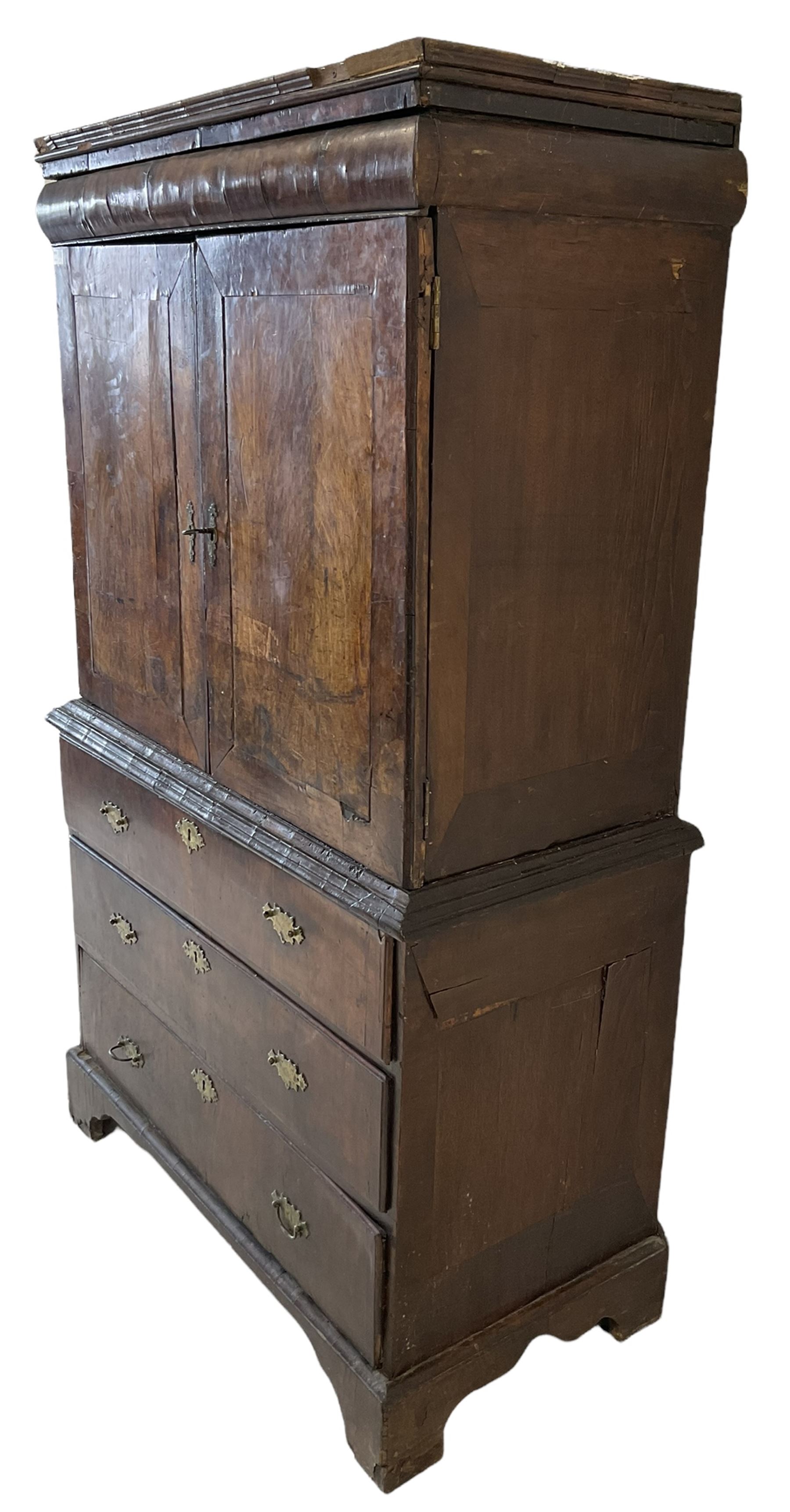 William and Mary walnut escritoire with single cushion front drawer - Image 2 of 12