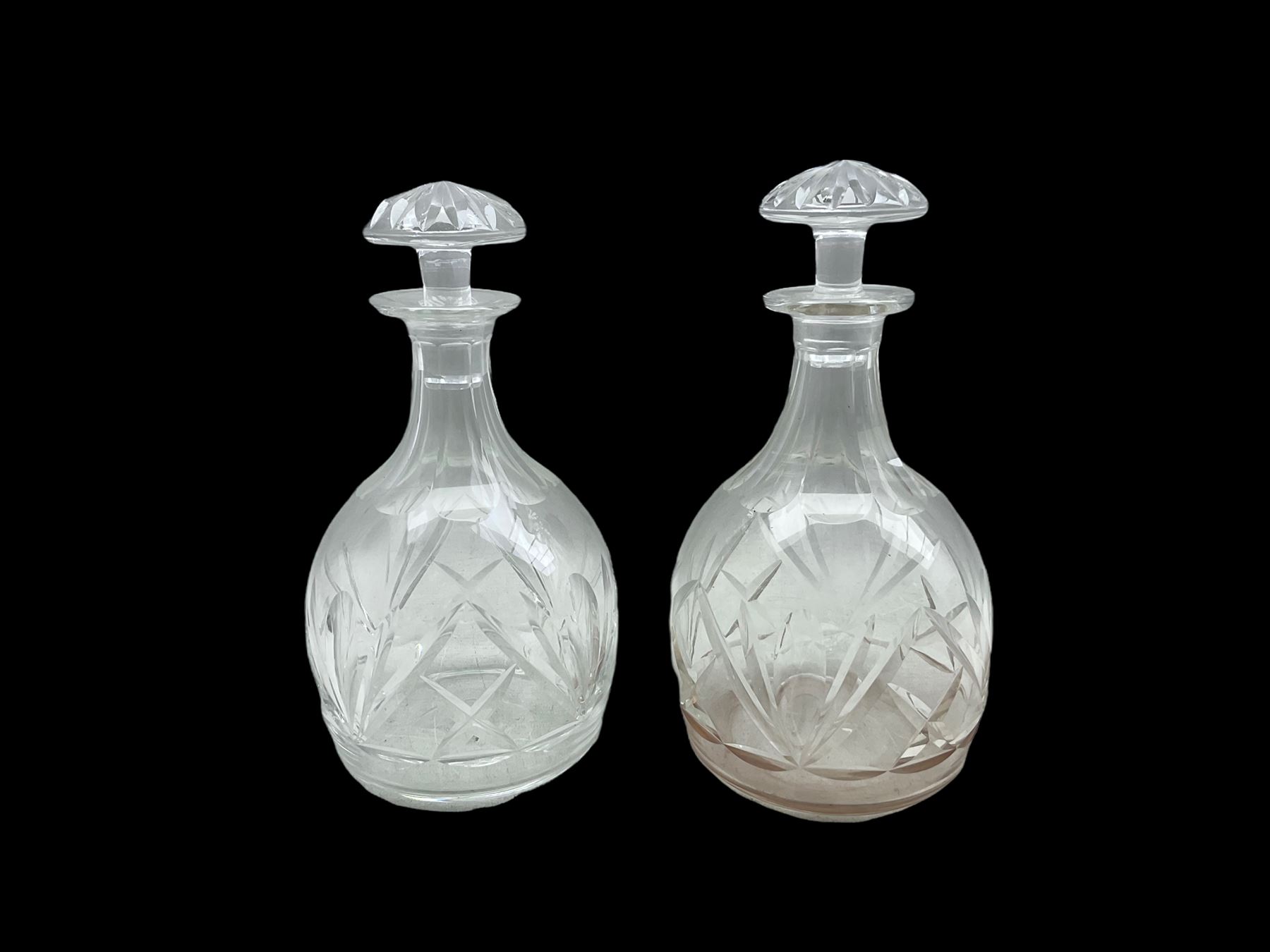 Pair of cut glass decanters (2)