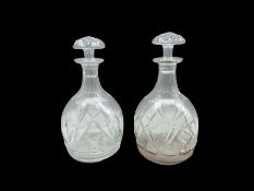 Pair of cut glass decanters (2)