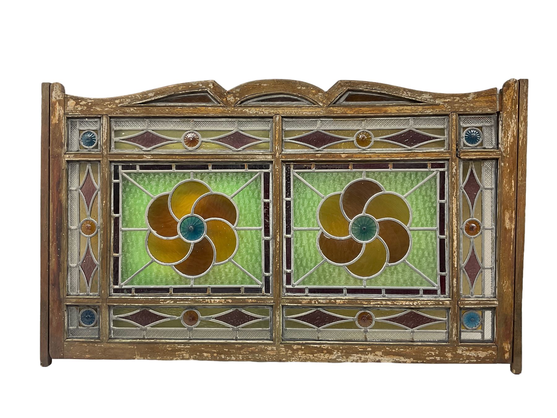 Stained glass transom window