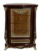 Rococo style wood finish chest