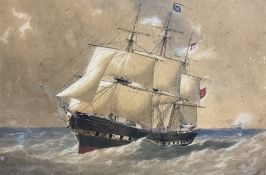 English School (19th century): 'Orient Line' Ship's Portrait