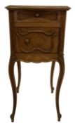 Early to mid-20th century walnut bedside pot cupboard