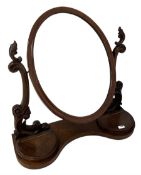 Burr walnut table mirror