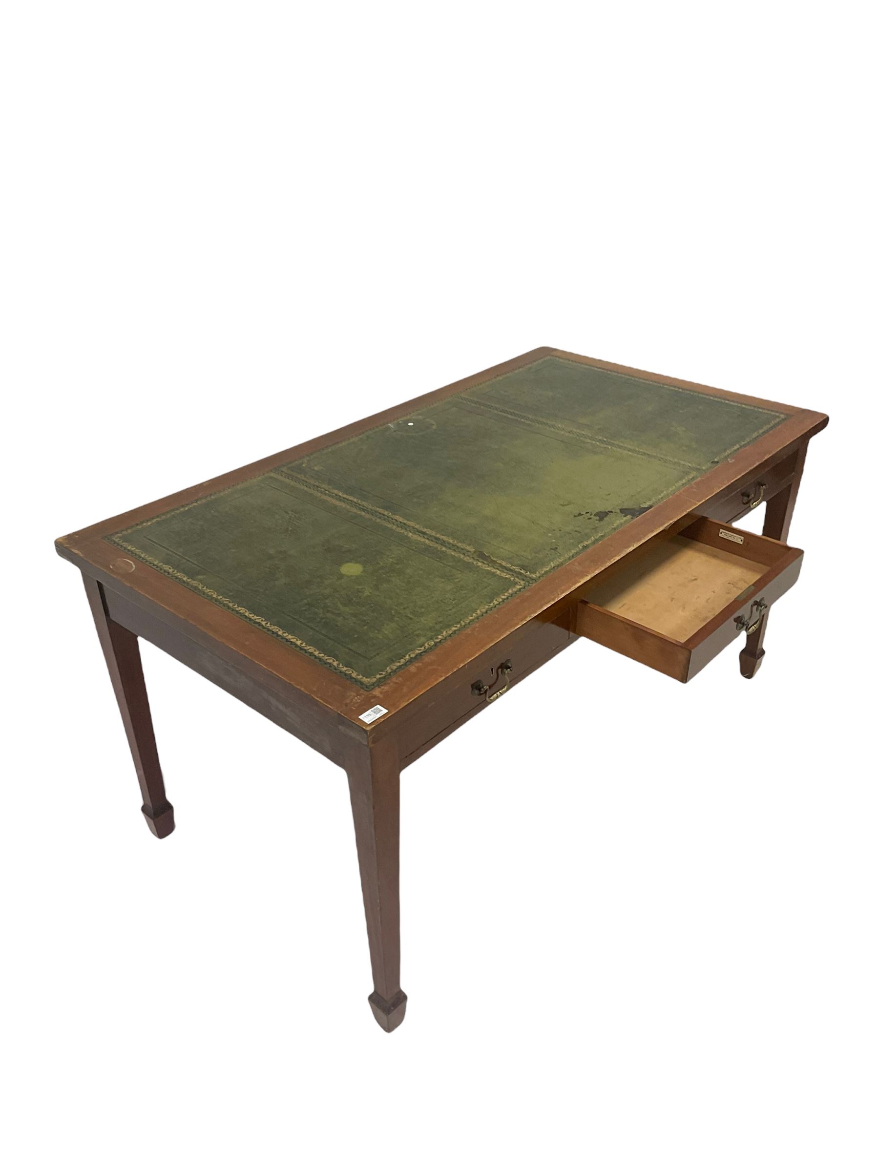 20th century mahogany writing library table - Image 3 of 4