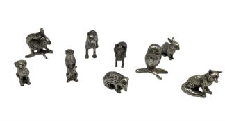 Collection of Royal Hampshire Art Foundry animal ornaments (9)