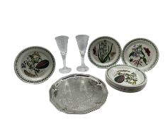 Collection of eight Portmerion Botanic Garden pattern plates together with two limited edition Darti