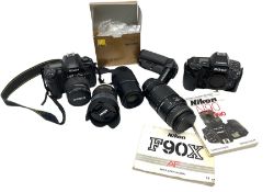 Box cameras and equipment including Nikon D100 camera with AF Nikkor 28-80mm lens