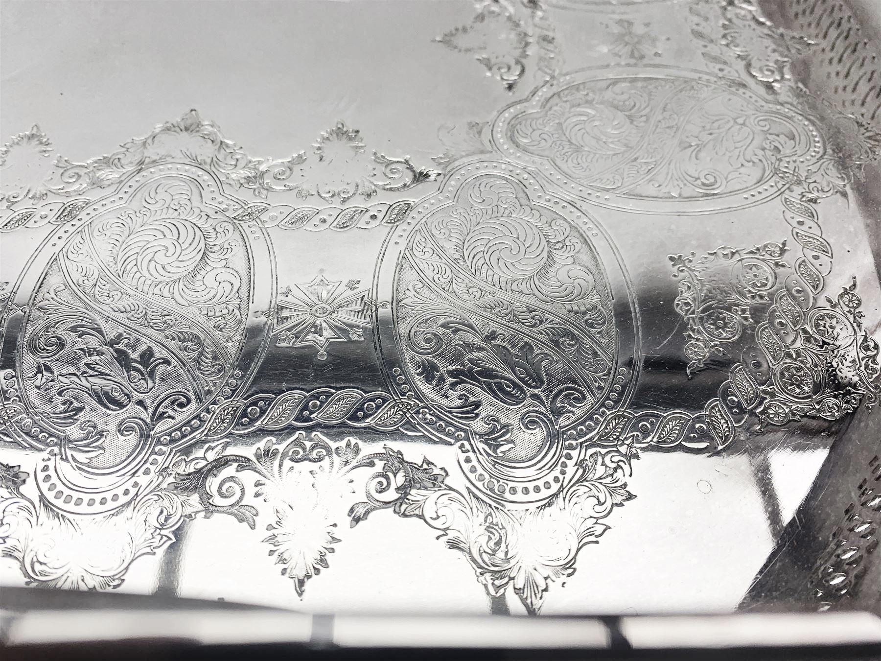 Early 20th century silver-plated tea tray by James Deakin & Sons - Image 7 of 8