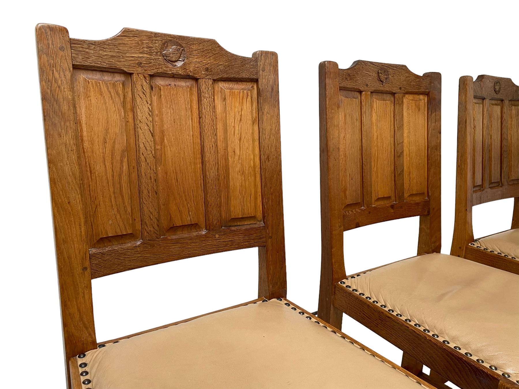 Wrenman - set four oak dining chairs - Image 3 of 10