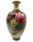Early 20th century Royal Worcester ovoid form vase