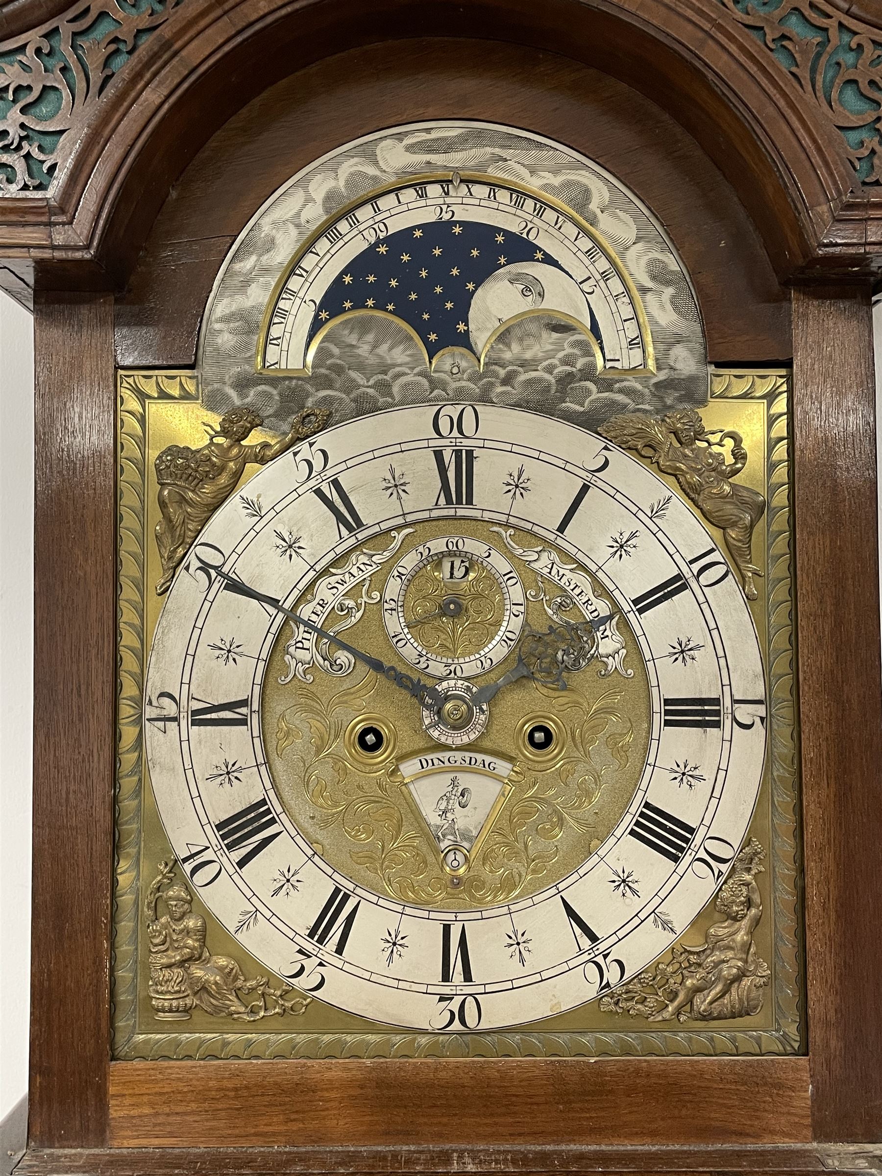 Late 18th century Dutch longcase clock by Pieter Swann - Image 6 of 16