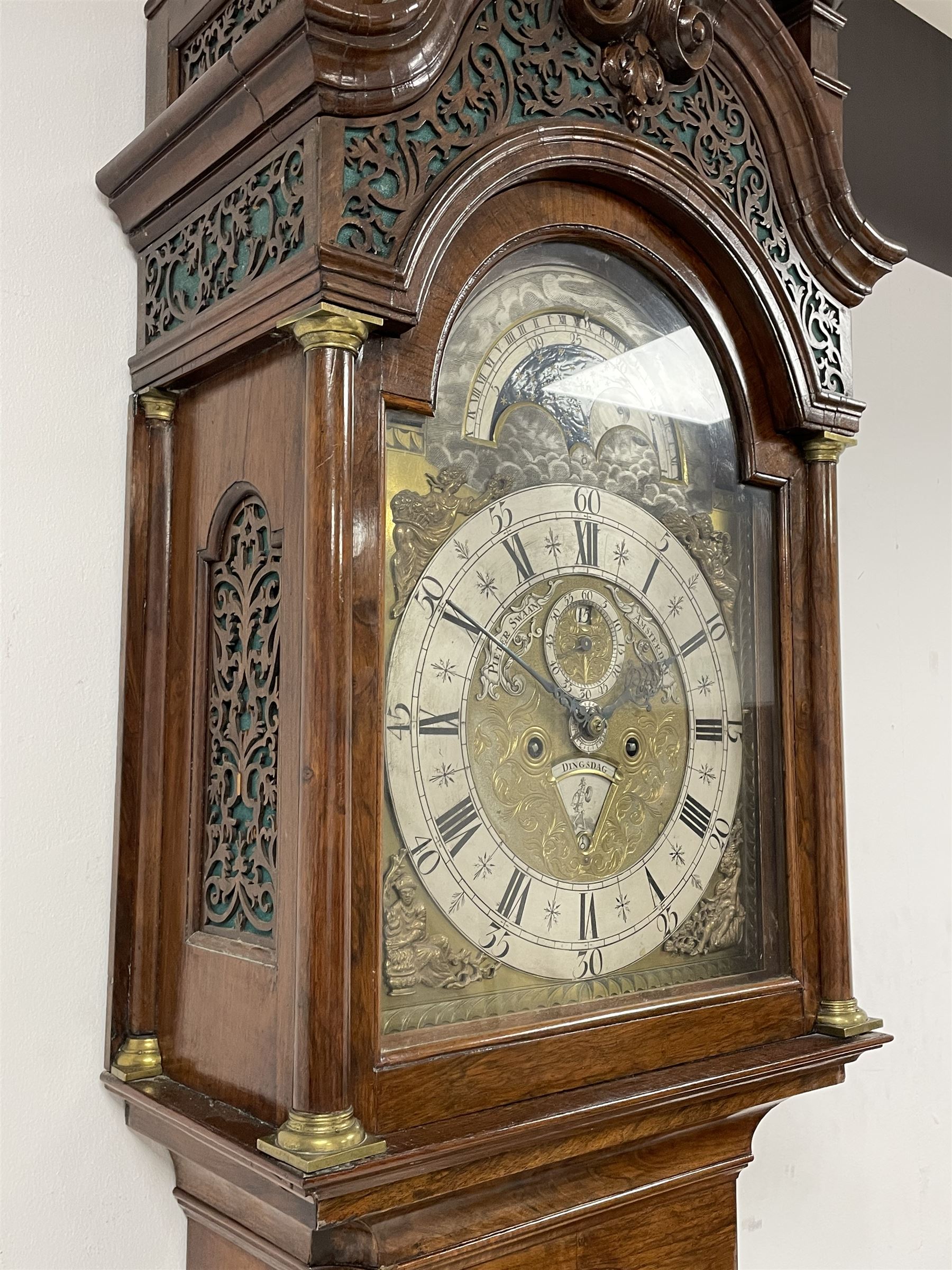 Late 18th century Dutch longcase clock by Pieter Swann - Image 5 of 16