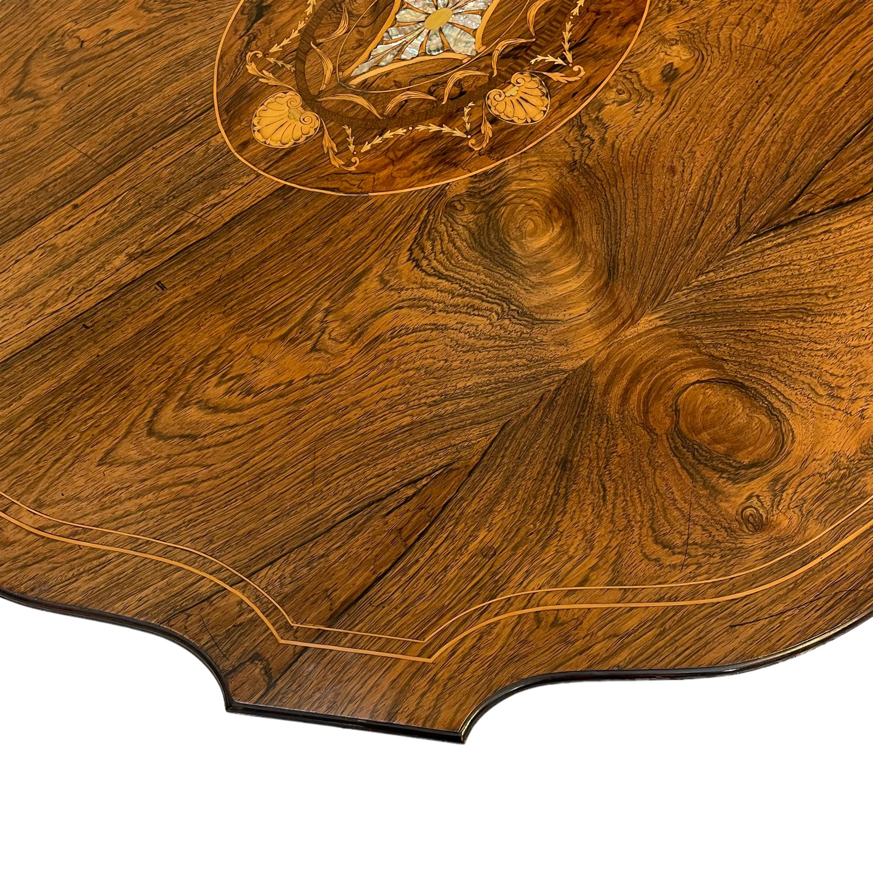 Edwardian rosewood centre table - Image 4 of 10