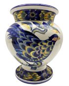 Large Royal Copenhagen Blue Pheasant pattern pedestal vase