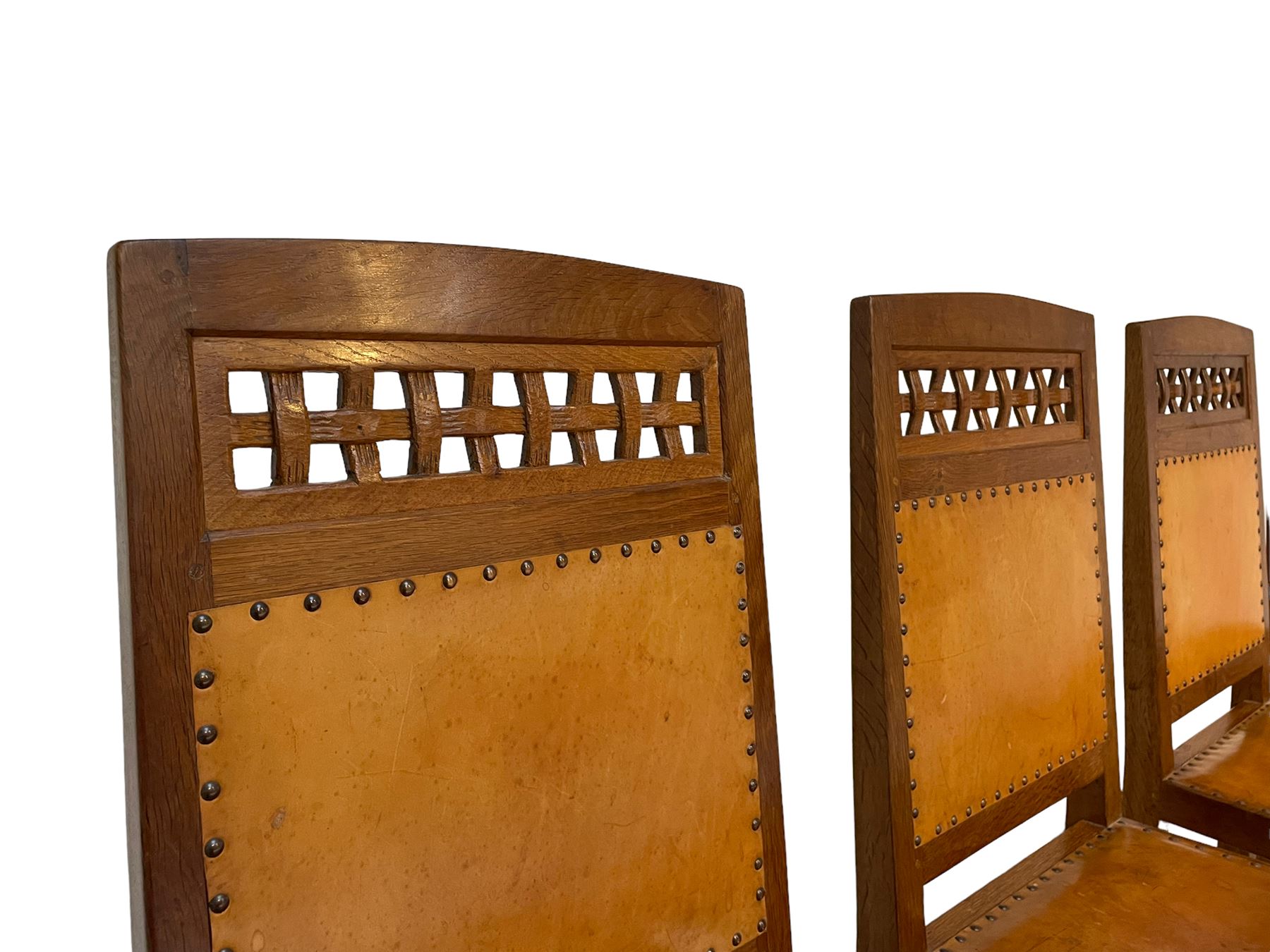 Lizardman - set six oak dining chairs - Image 11 of 13