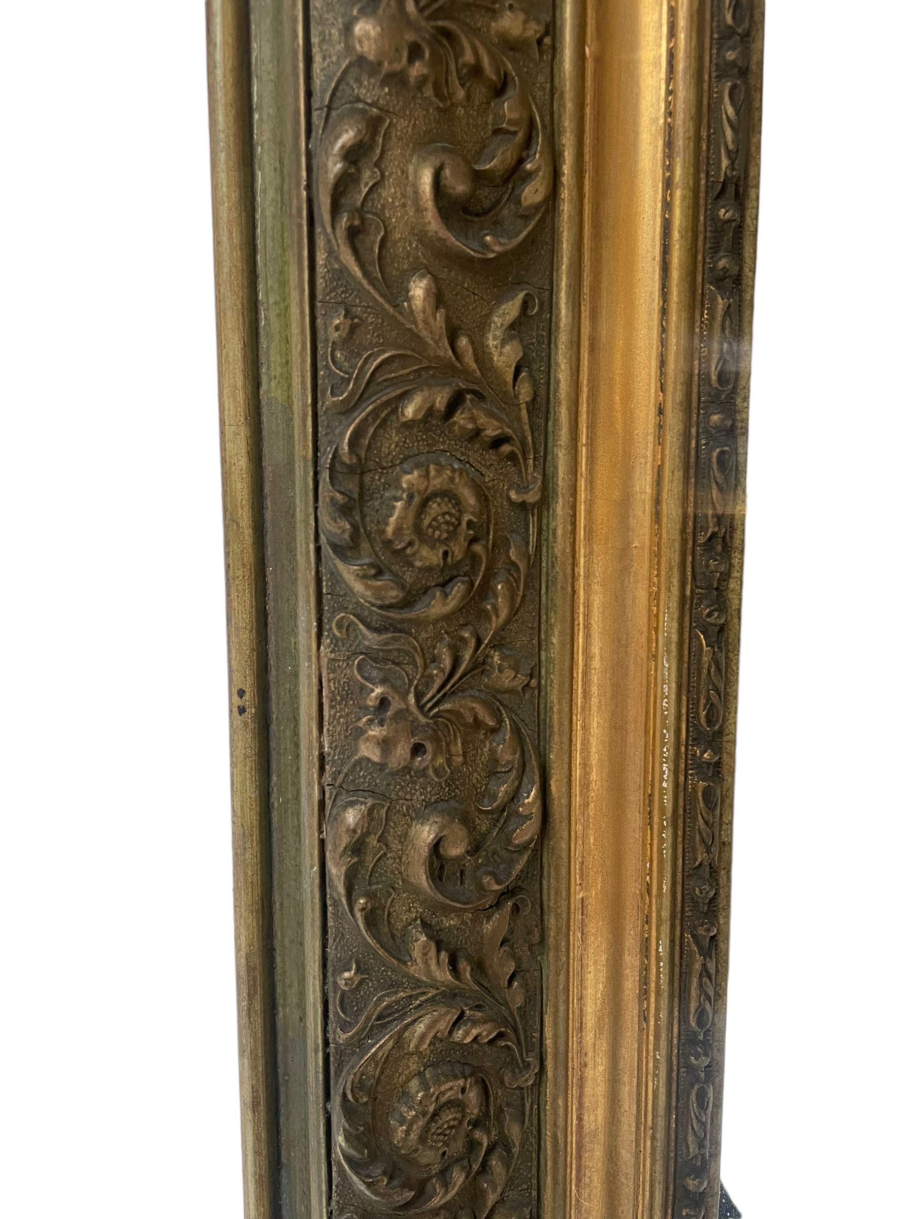 19th century giltwood and gesso wall mirror - Image 2 of 5