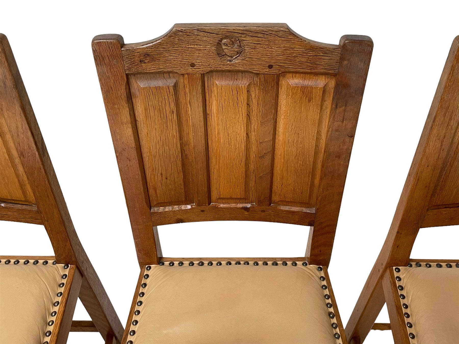 Wrenman - set four oak dining chairs - Image 9 of 10