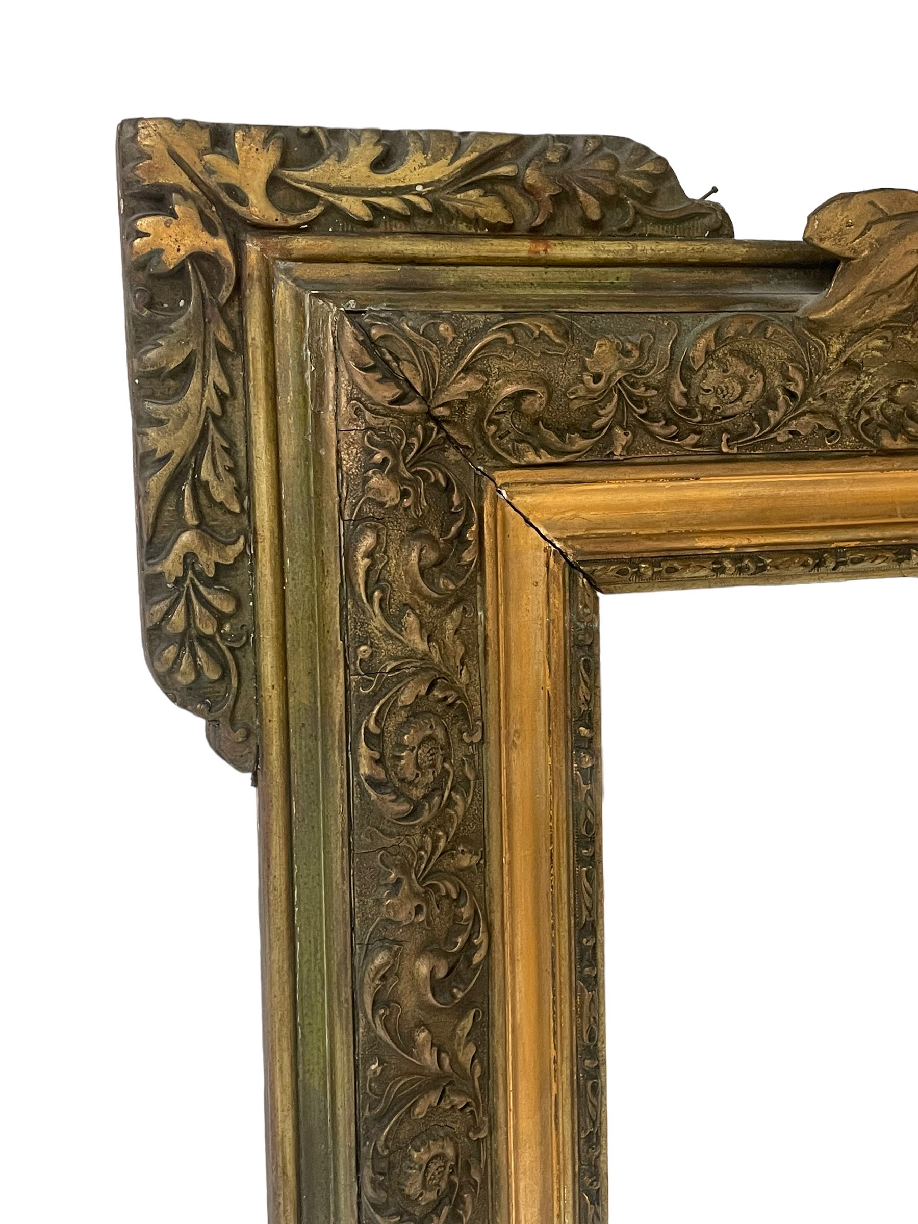 19th century giltwood and gesso wall mirror - Image 5 of 5