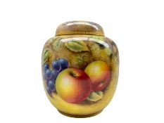 20th century Royal Worcester ginger jar and cover by John Smith