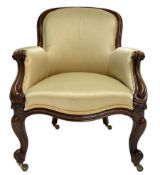 Victorian walnut armchair