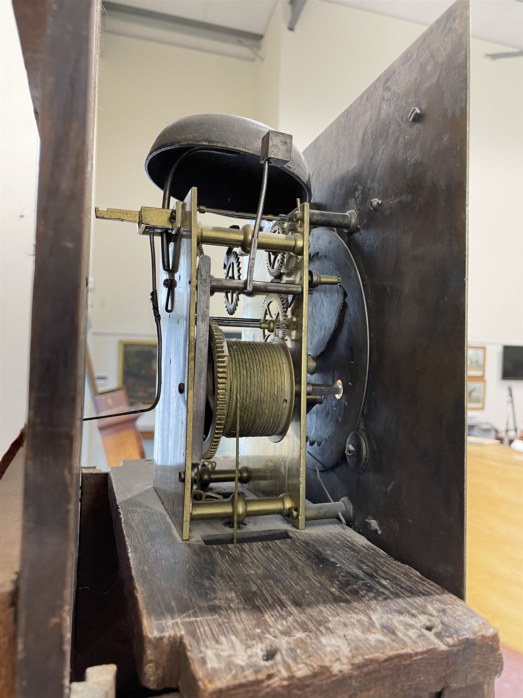 George II japanned longcase clock by Joseph Stevens - Image 4 of 7