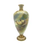 Early 20th century Royal Worcester vase decorated by Harry Davis