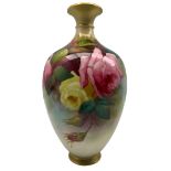 Early 20th century Royal Worcester ovoid form vase