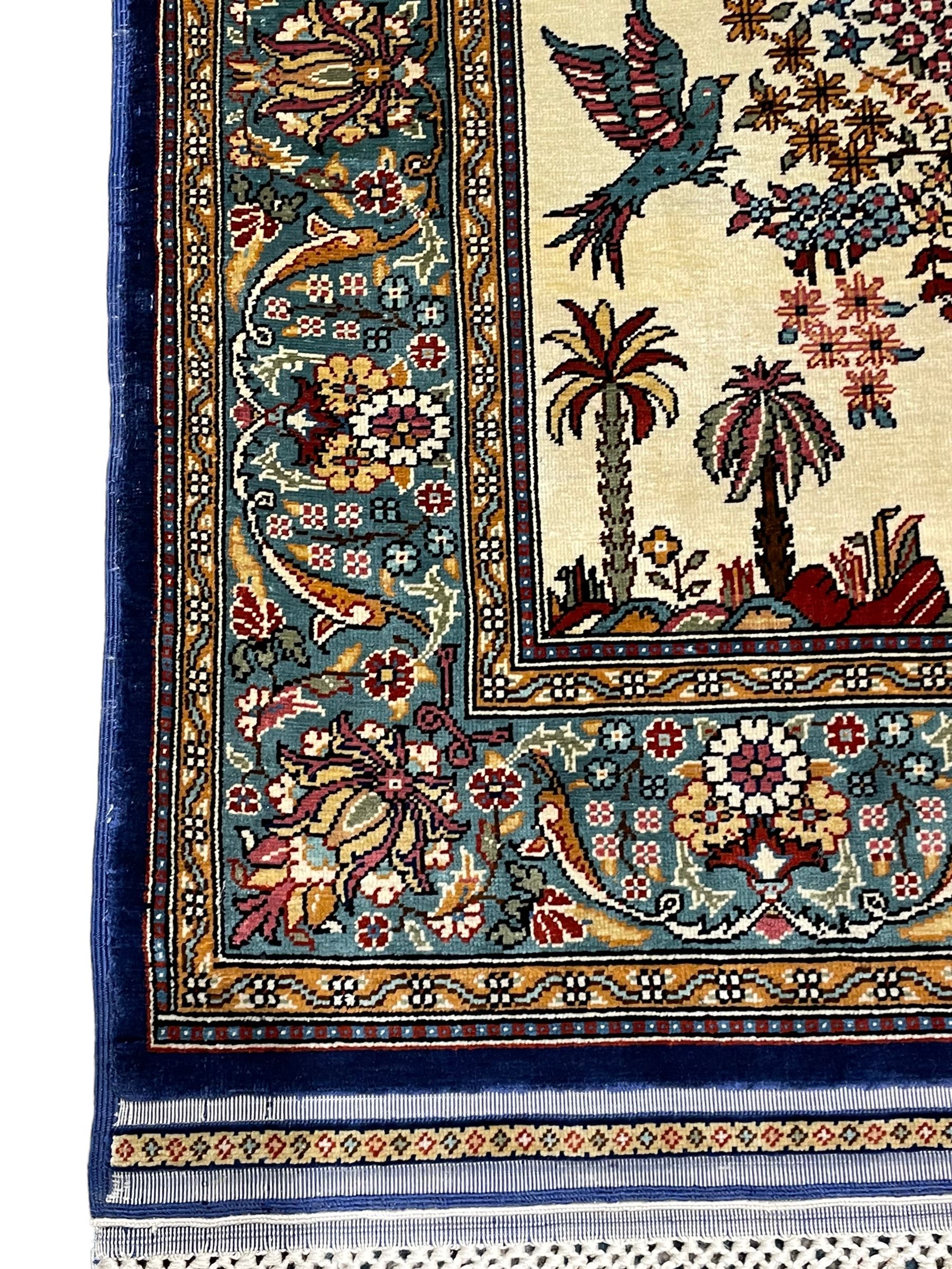 Fine silk Persian mat - Image 3 of 7