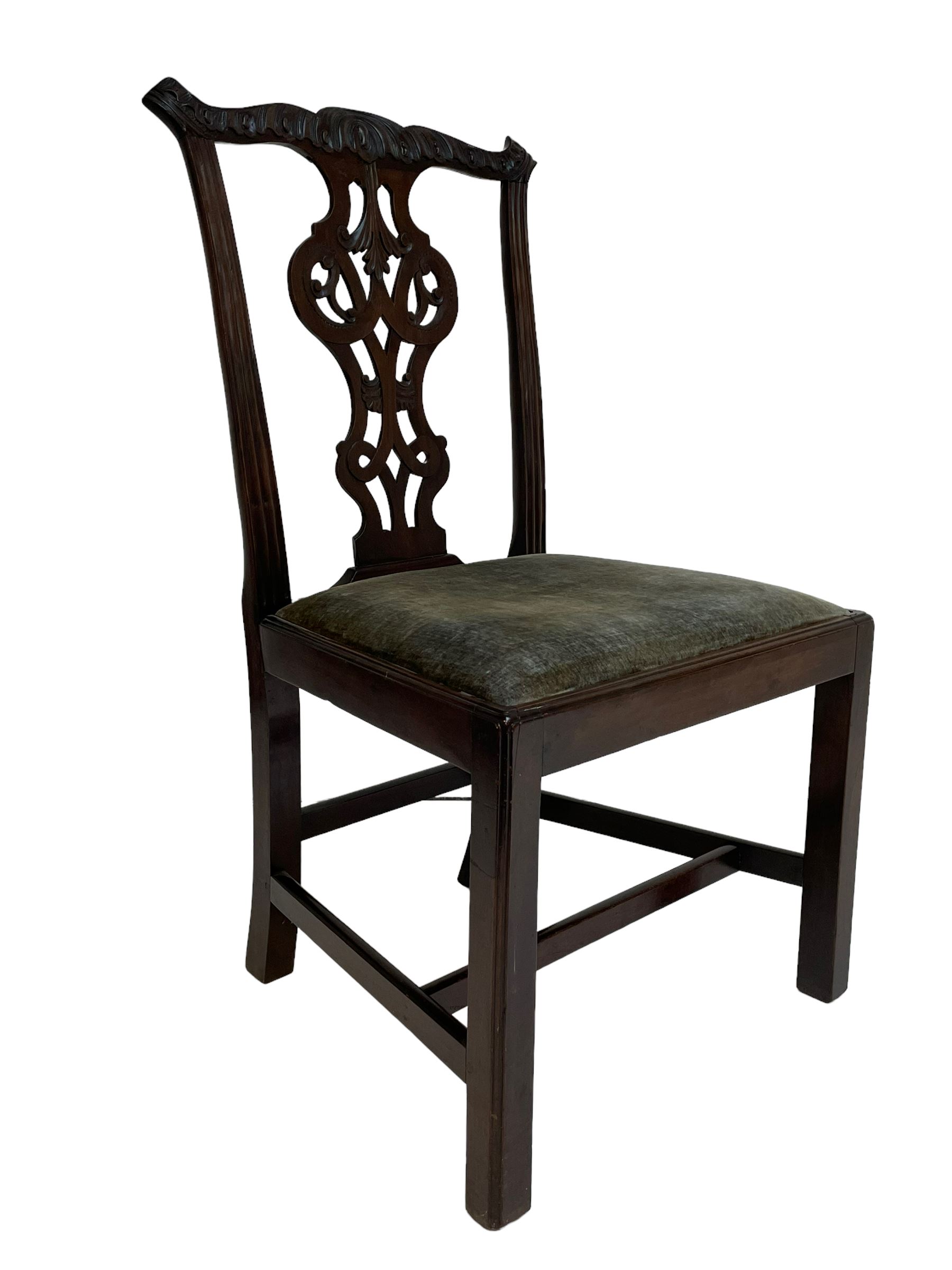 George III mahogany chair - Image 4 of 7