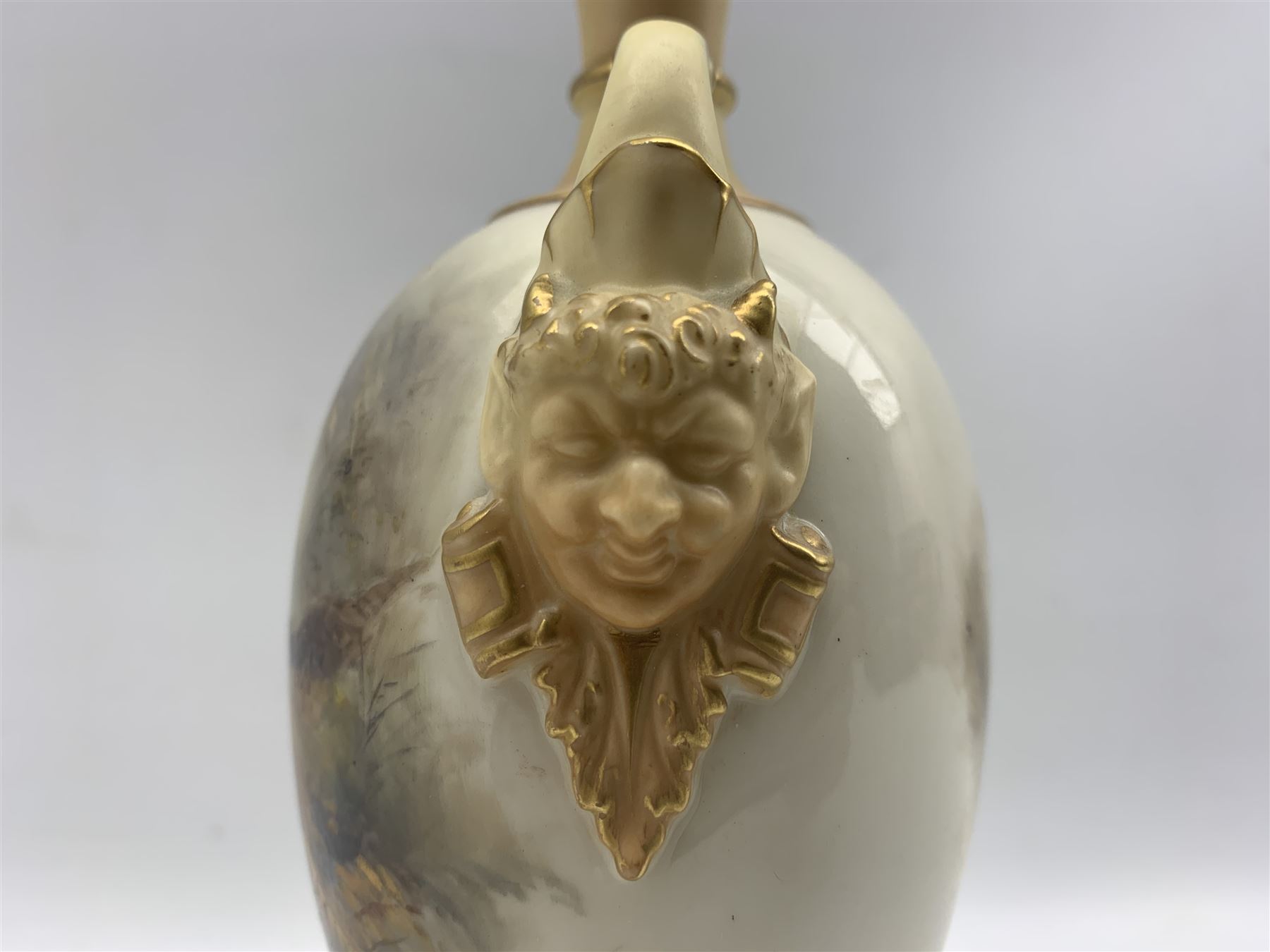 Early 20th century Royal Worcester blush ivory vase by H. A. Stinton - Image 2 of 6