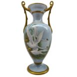 20th century twin handled vase by F. Clark