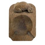 Mouseman - oak ashtray