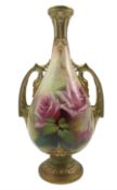 Early 20th century Royal Worcester vase by William Jarman
