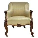 Victorian rosewood armchair