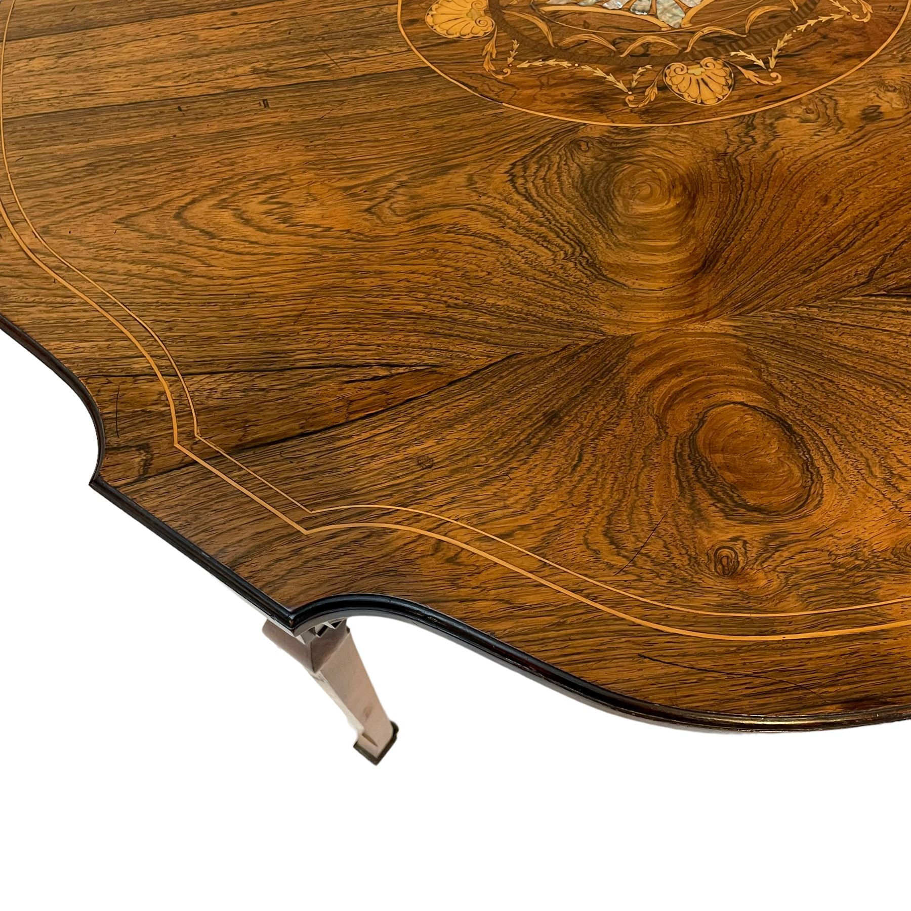 Edwardian rosewood centre table - Image 8 of 10