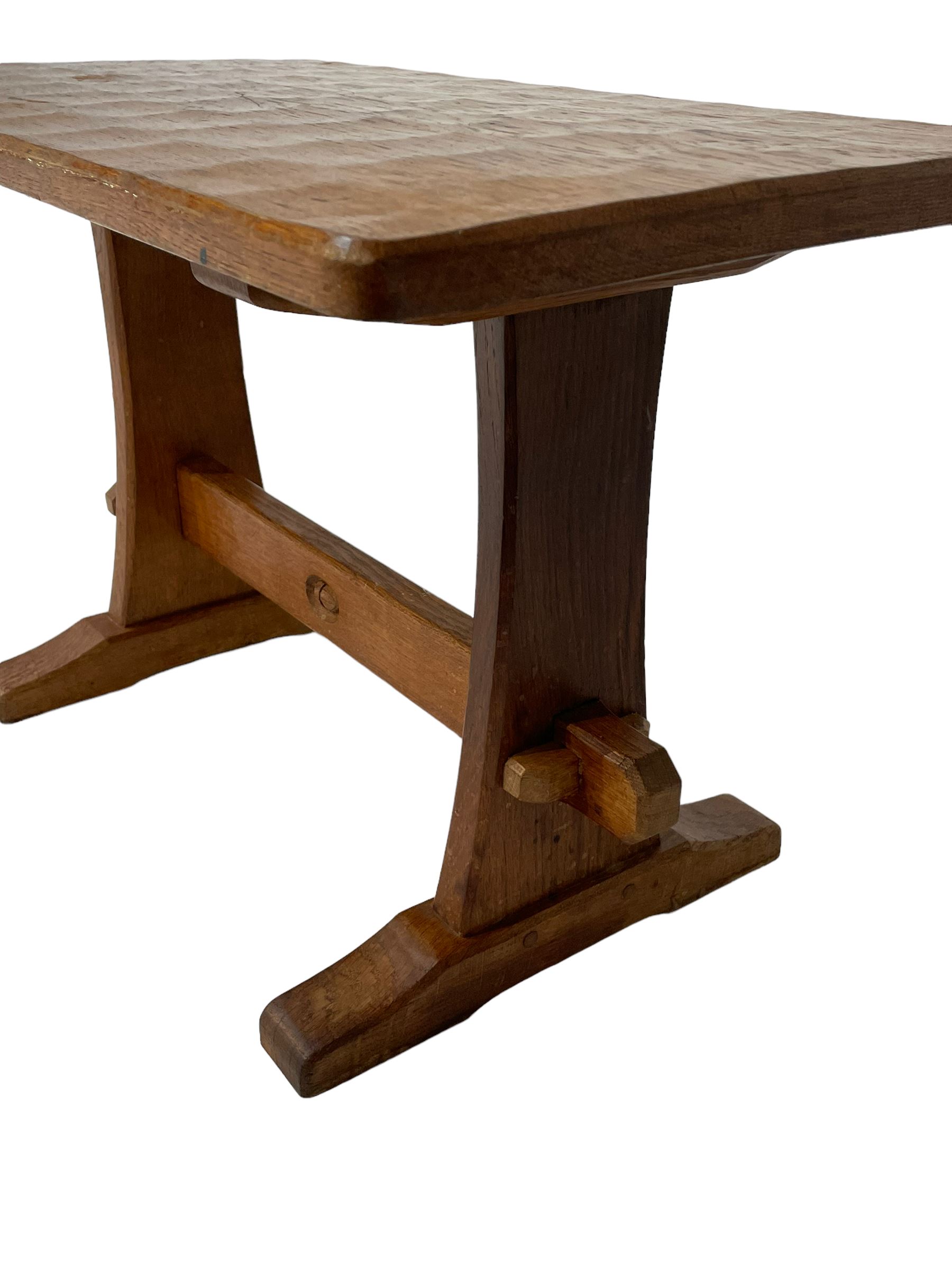 Acornman - rectangular adzed oak coffee table - Image 3 of 8