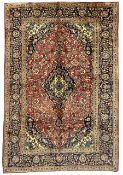 Persian Kashan red ground rug