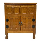 Yorkshire Oak - adzed oak side cabinet