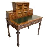 19th century figured walnut lady's writing desk or Bonheur du Jour