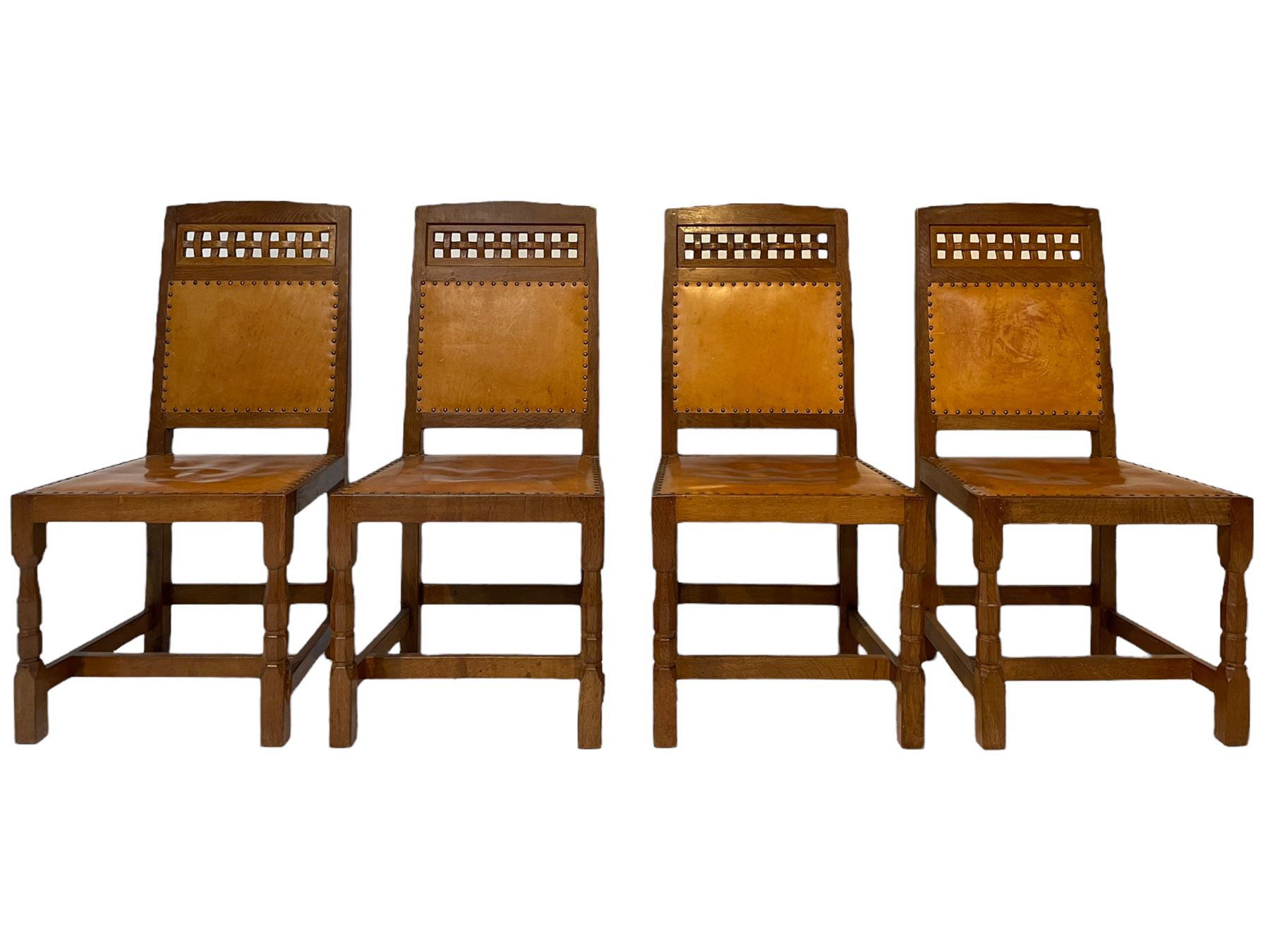 Lizardman - set six oak dining chairs - Image 12 of 13