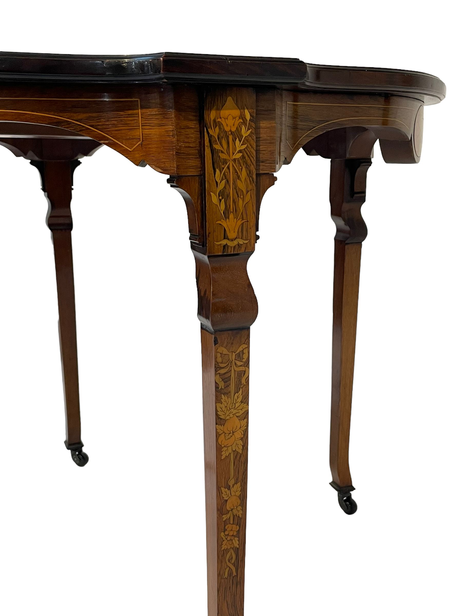 Edwardian rosewood centre table - Image 9 of 10